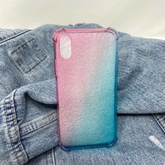 iPhone 7/8 Plus Case Pink Blue Clear Cover NEW - Picture 1 of 6